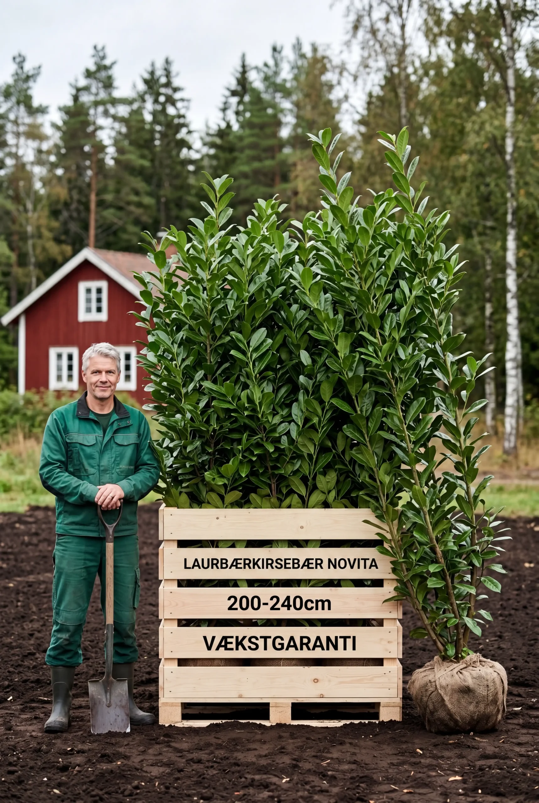 Laurbærkirsebær Novita Rodklump 200-240cm - Billede 2